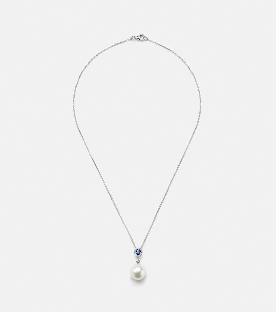 bucherer fine jewellery romance 18kt white gold necklace with sapphires and gemstones