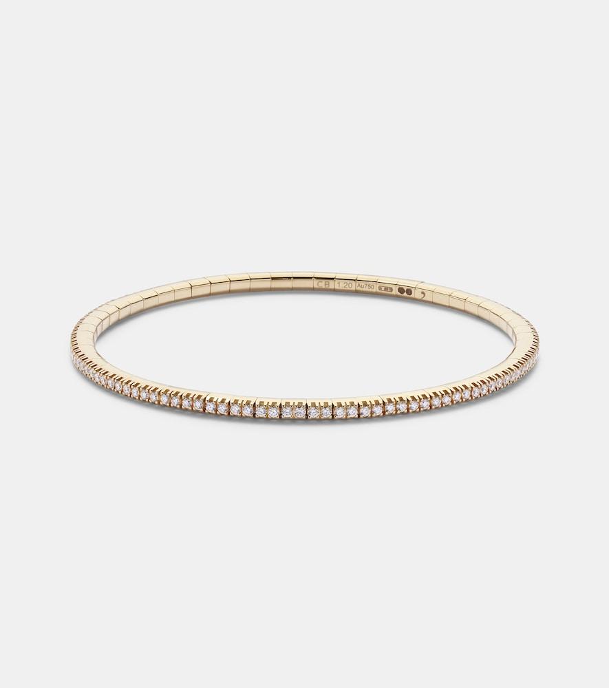 bucherer fine jewellery stretchy 18kt gold bracelet with diamonds