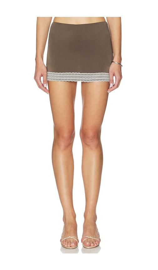 buci brae lace skirt in brown. - size l (also in s, xl)
