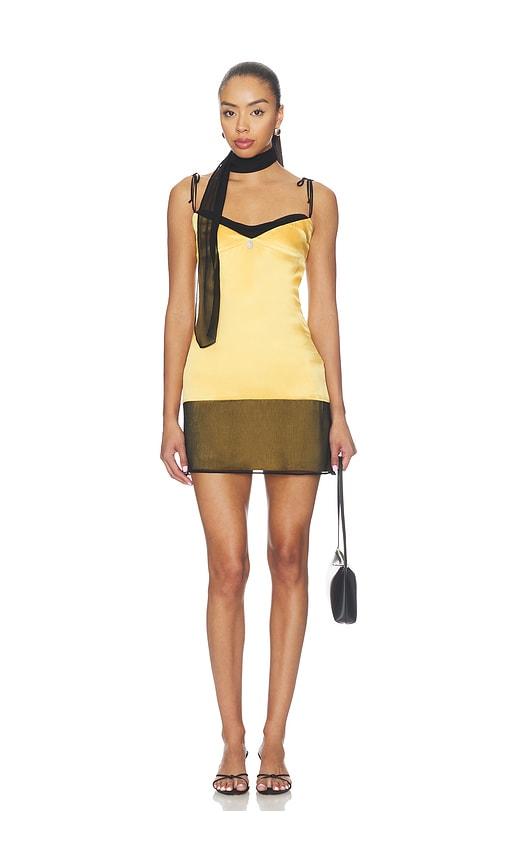 buci chinchilla mini dress in yellow. - size m (also in s)