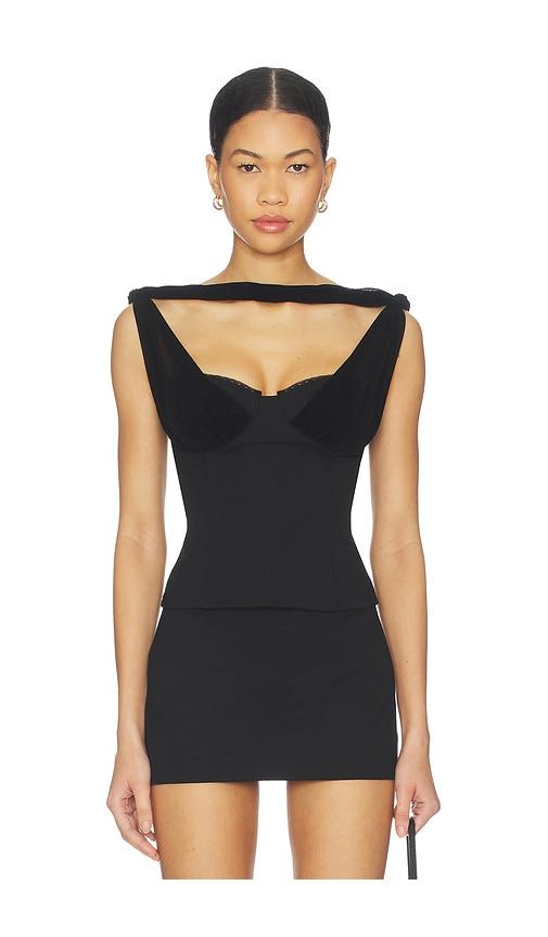 buci divinity lace top in black. - size l (also in xs, s, m, xl)