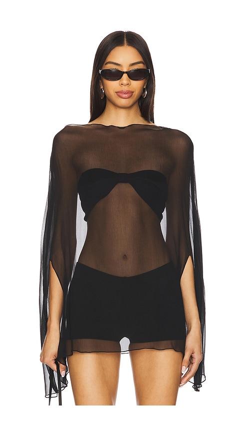 buci ibis poncho top set in black. - size m/l (also in xs/s)