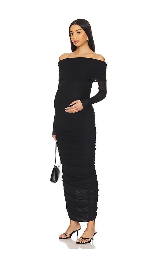 bumpsuit off the shoulder dress in black. - size l (also in m, s, xl, xs)