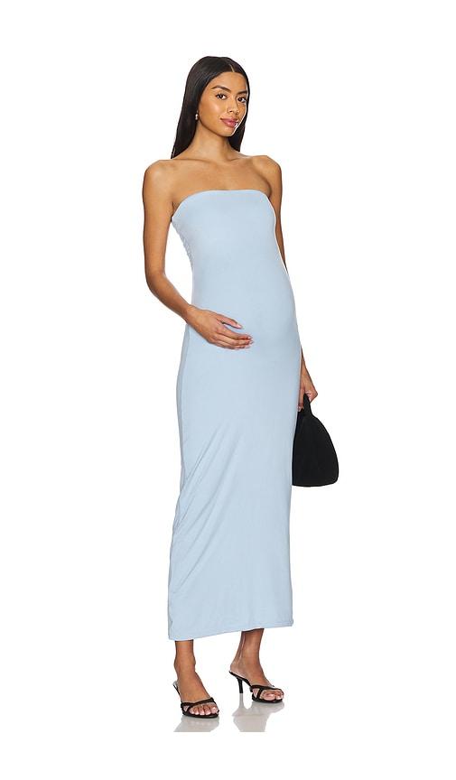 bumpsuit the zoe midi dress in powedered blue in baby blue. - size l (also in xs, m, xl)