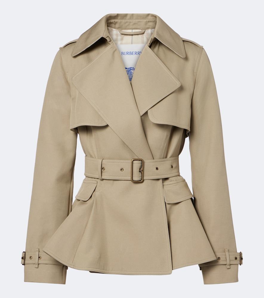 burberry belted cotton jacket