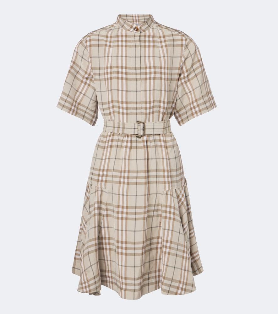 burberry burberry check belted minidress
