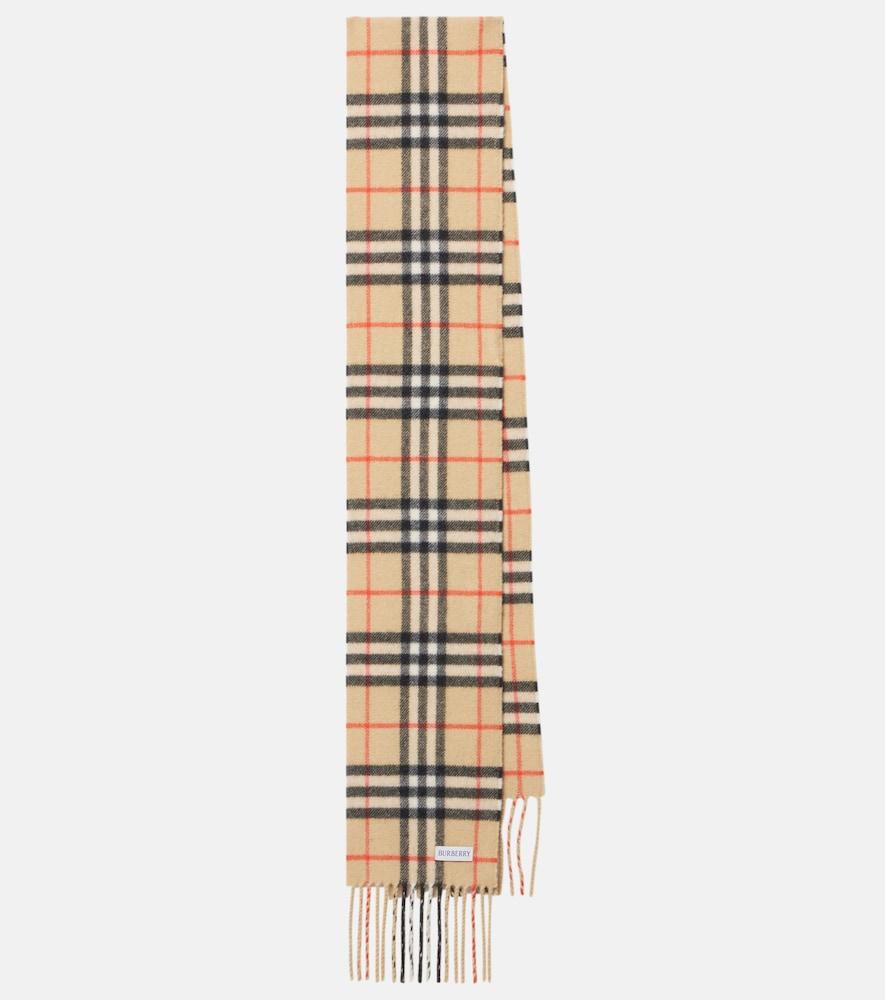 burberry burberry check cashmere scarf