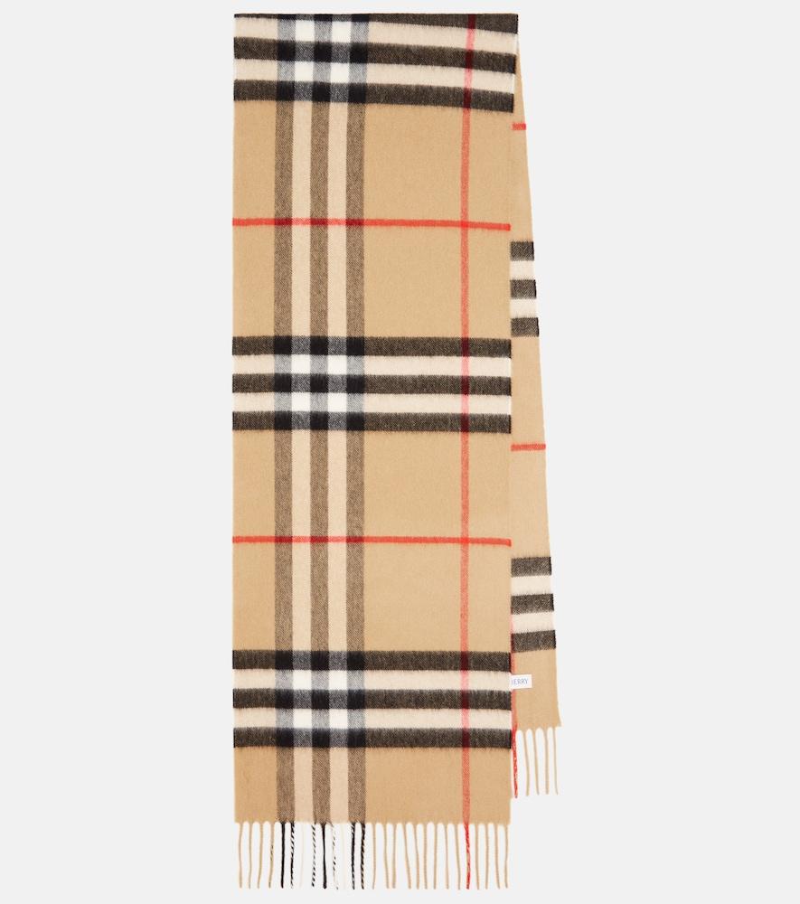 burberry burberry check cashmere scarf