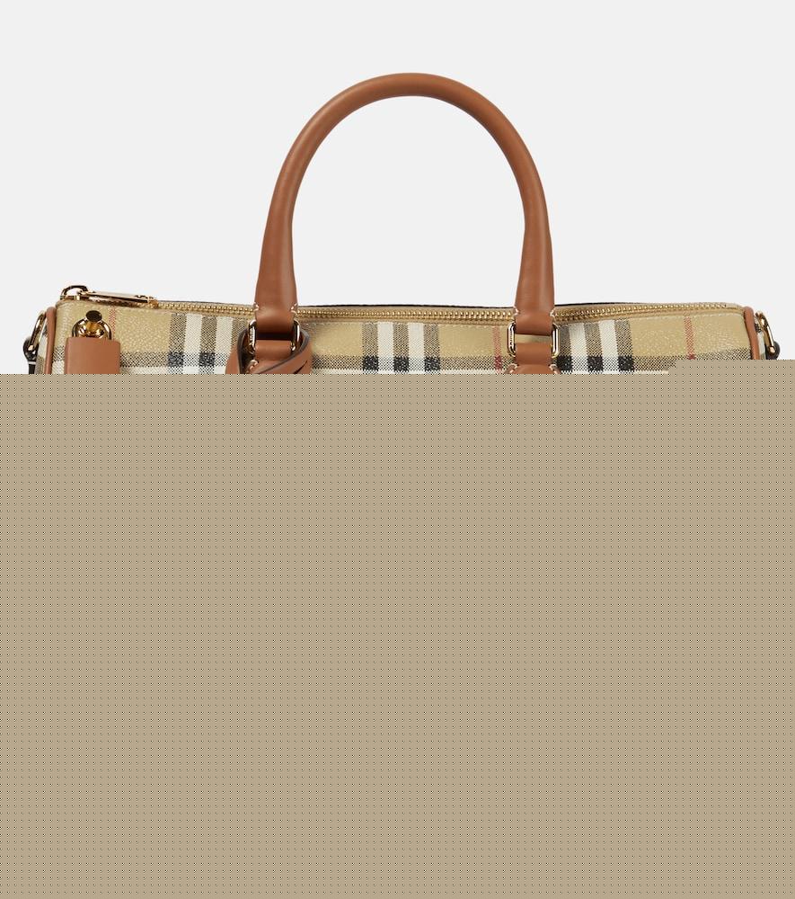 burberry burberry check medium canvas tote bag