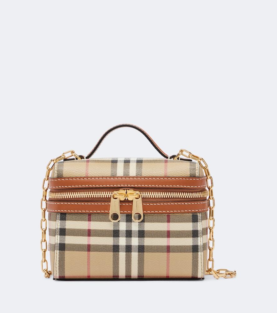 burberry burberry check mini vanity bag