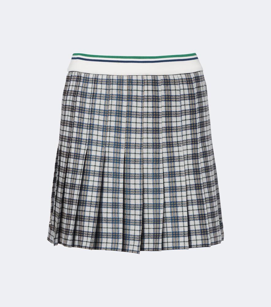 burberry burberry check pleated miniskirt