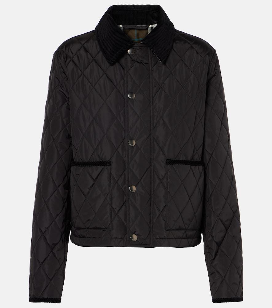 burberry burberry check quilted jacket