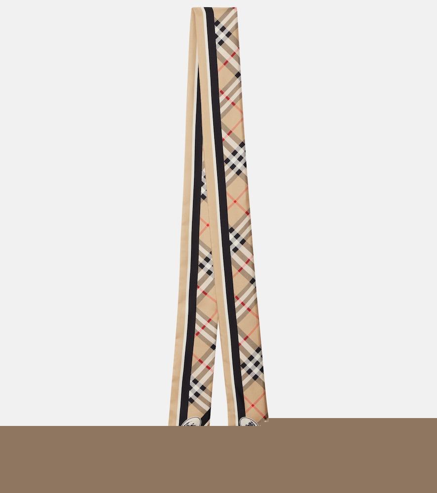 burberry burberry check silk scarf
