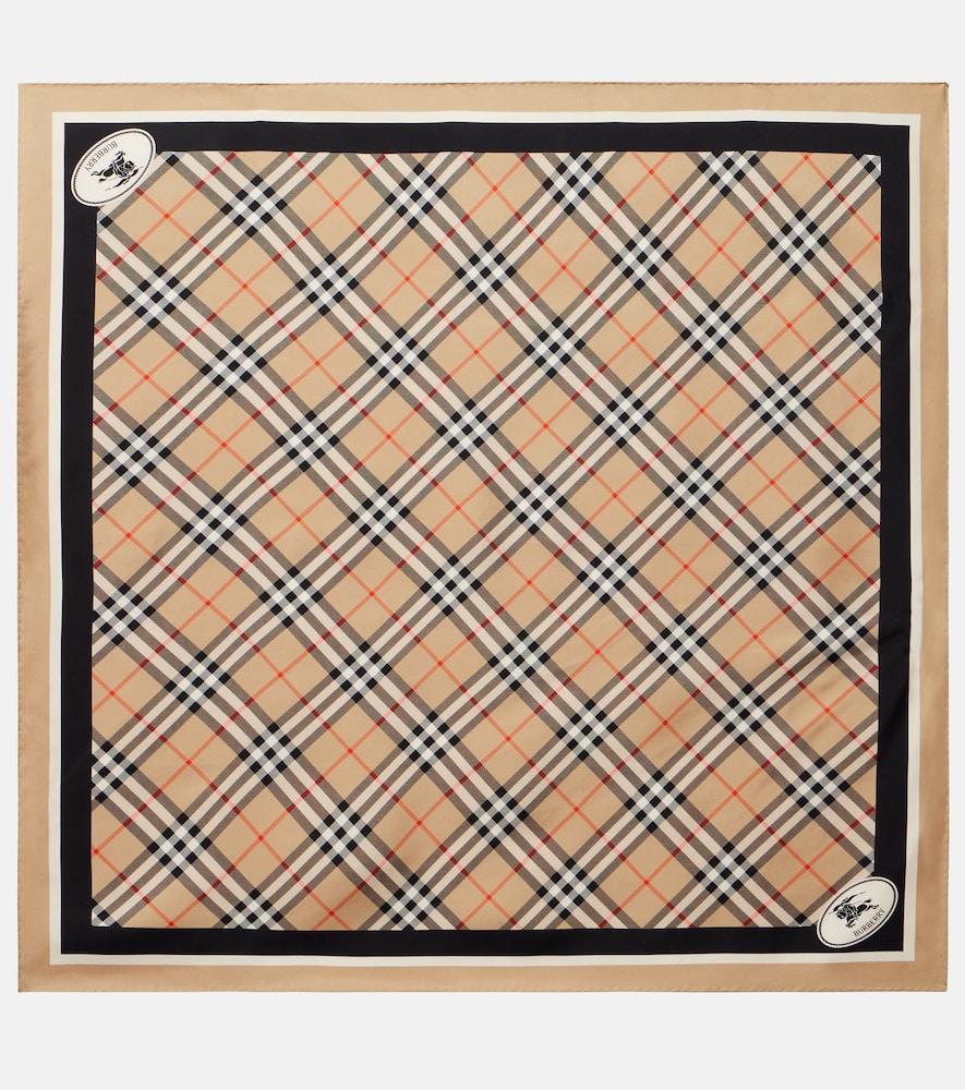 burberry burberry check silk twill scarf