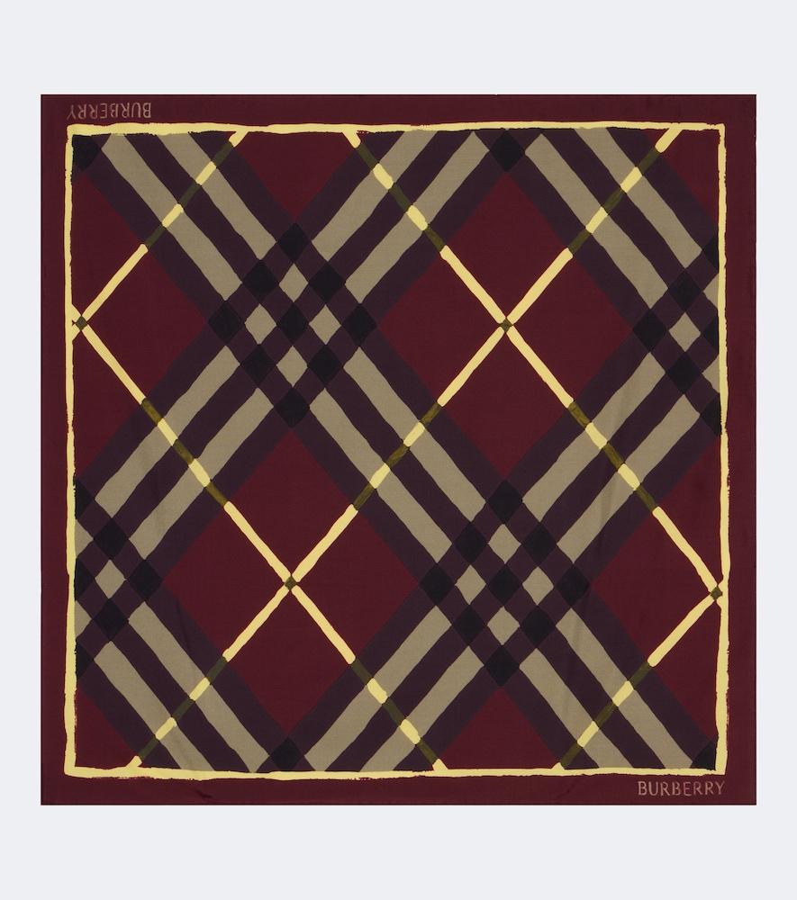 burberry burberry check silk twill scarf