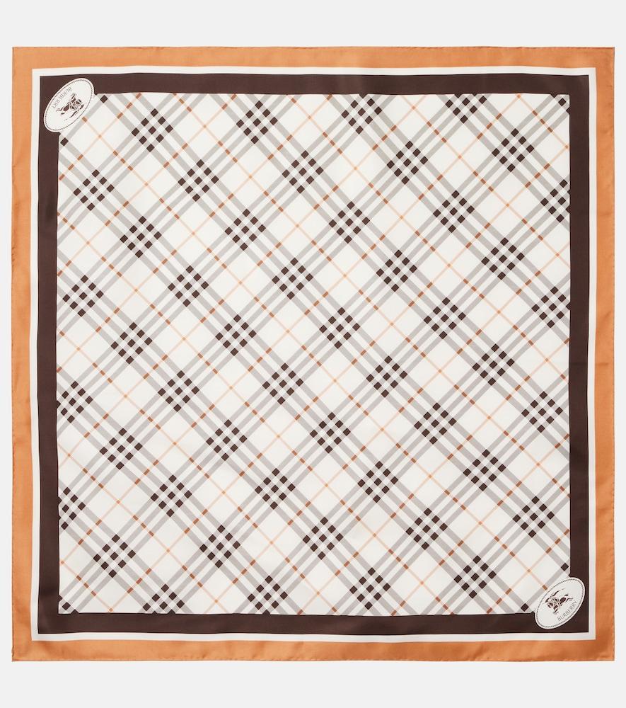 burberry burberry check silk twill scarf