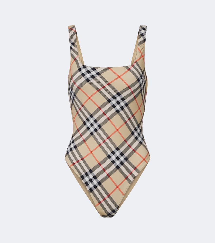 burberry burberry check swimsuit