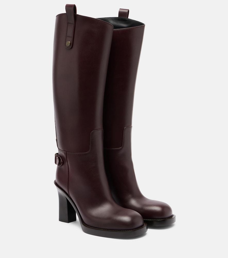 burberry cavalier 85 leather knee-high boots