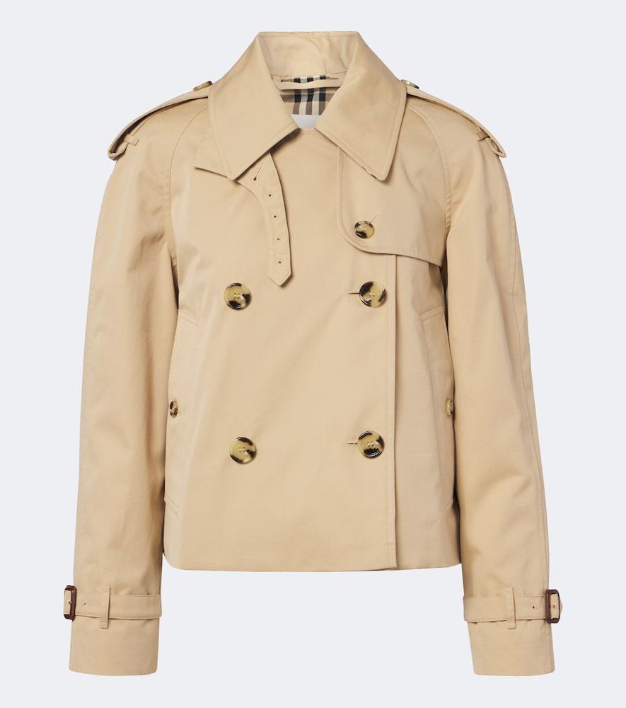 burberry double-breasted cotton gabardine jacket