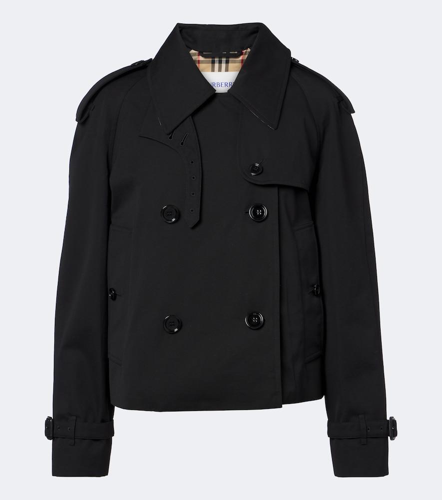 burberry double-breasted cotton gabardine jacket