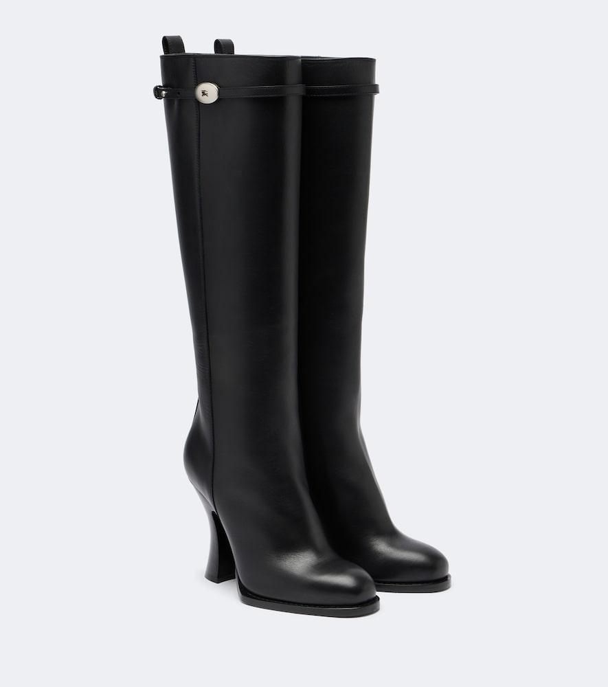 burberry ekd leather knee-high boots