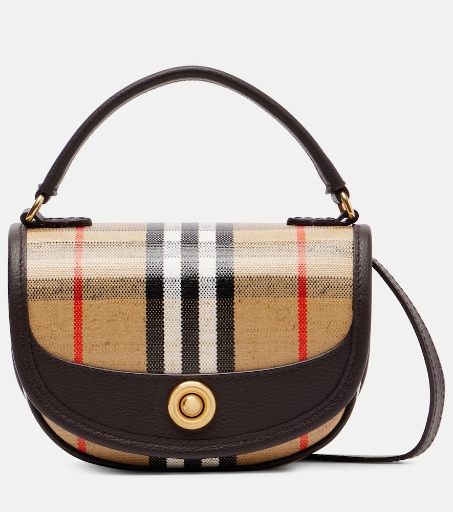 burberry highlands mini jacquard shoulder bag