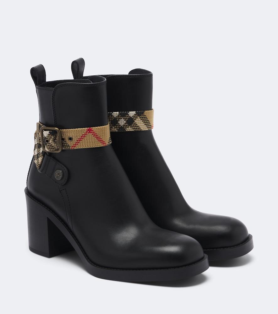 burberry huntley leather ankle boots