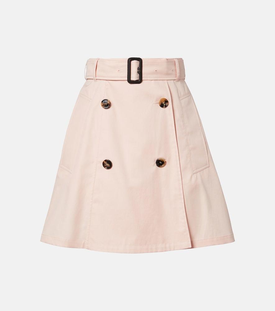 burberry josselyn belted cotton miniskirt
