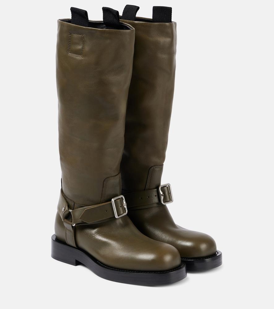 burberry leather knee-high boots