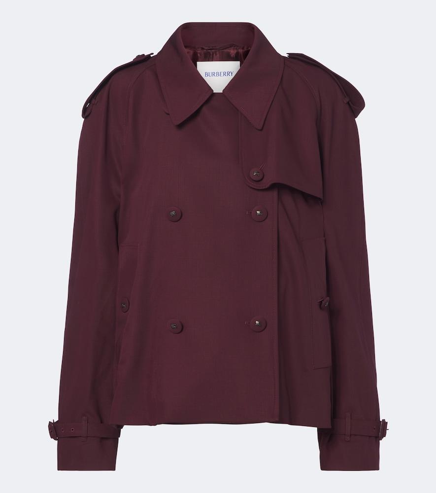 burberry mayfair wool twill trench jacket