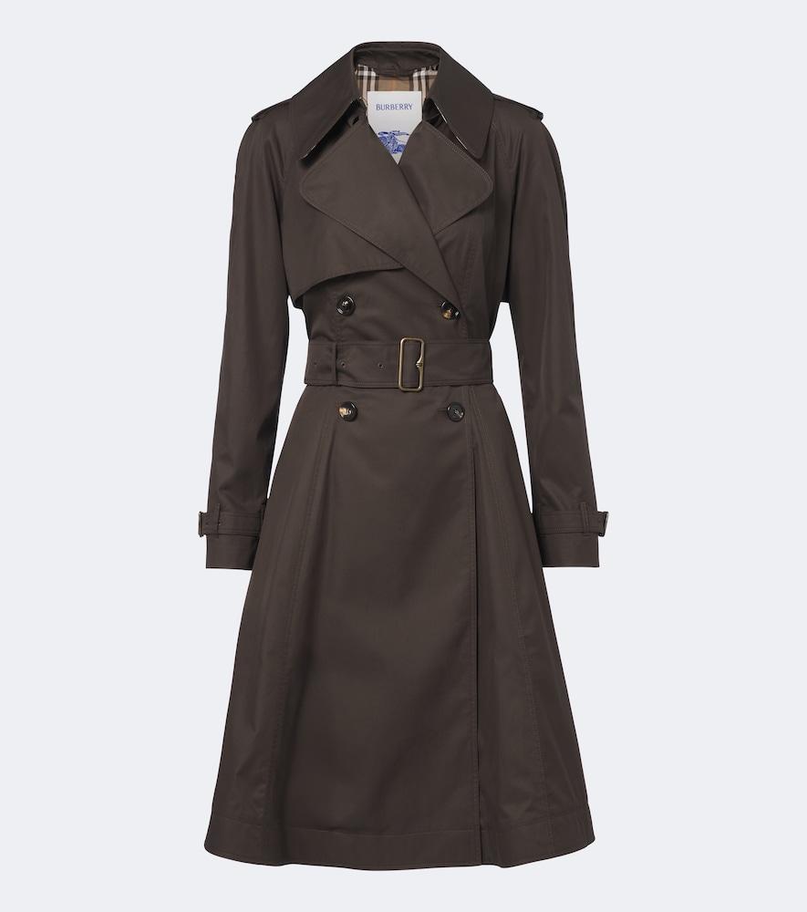 burberry pembury cotton gabardine trench coat