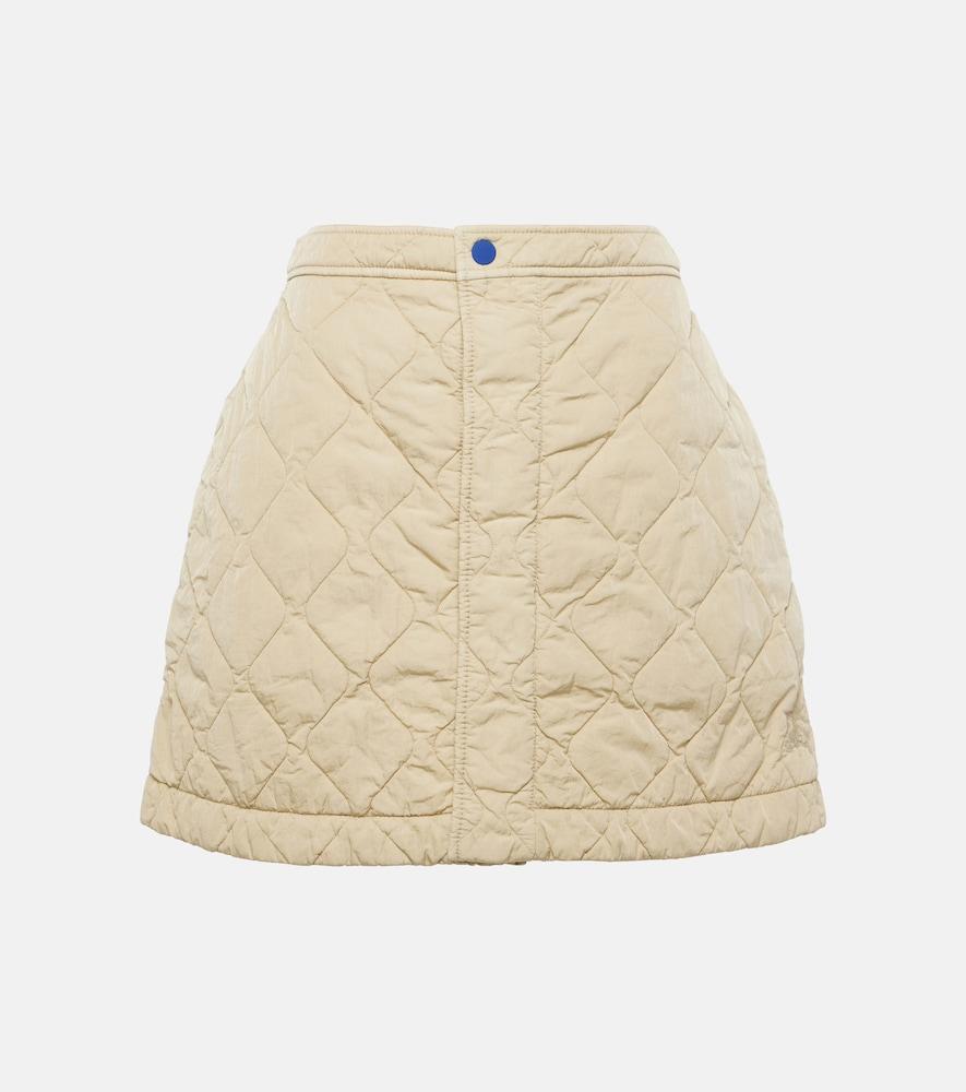 burberry quilted high-rise miniskirt