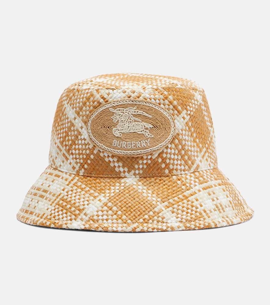 burberry raffia-effect bucket hat