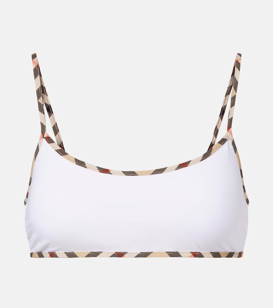 burberry self-tie bikini top