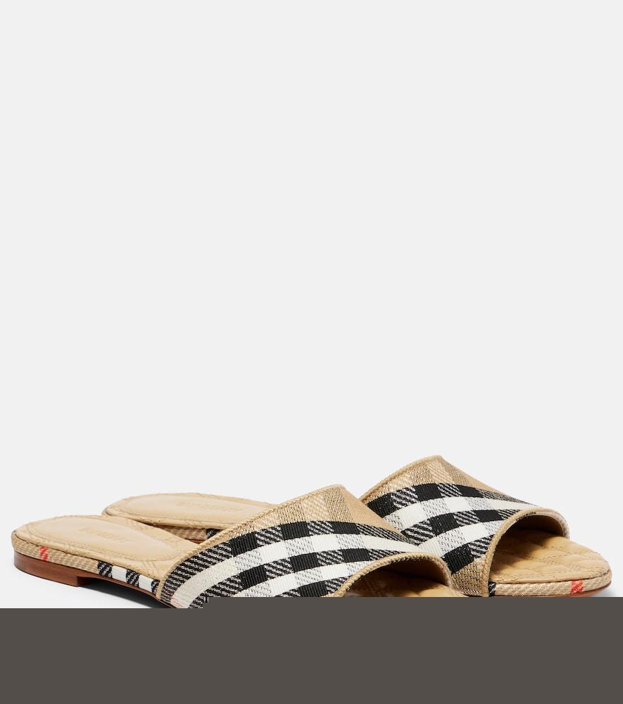 burberry sloane burberry check mules