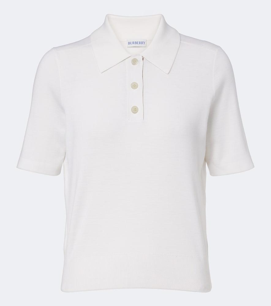 burberry wool polo shirt