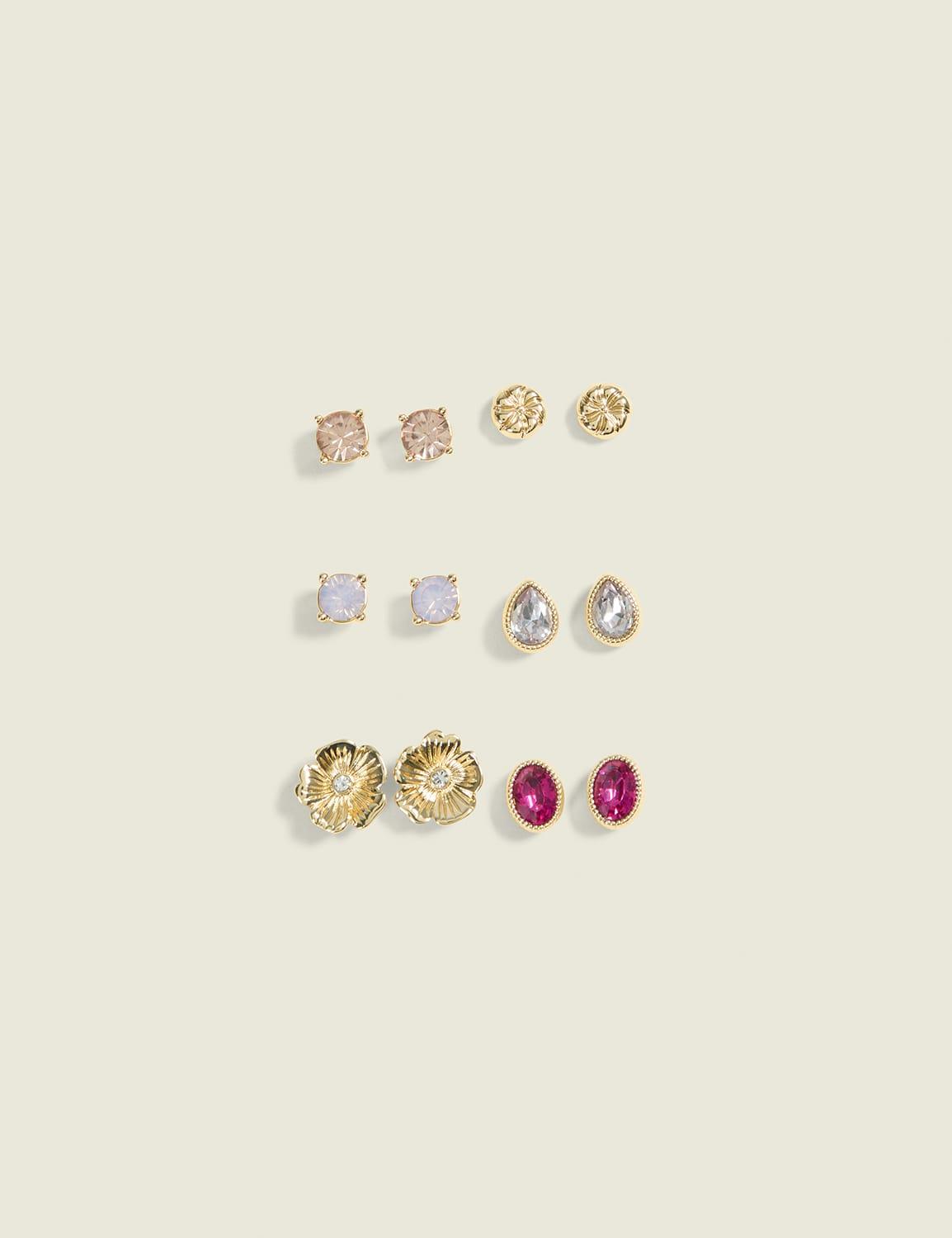 butterfly post earrings 6-pack