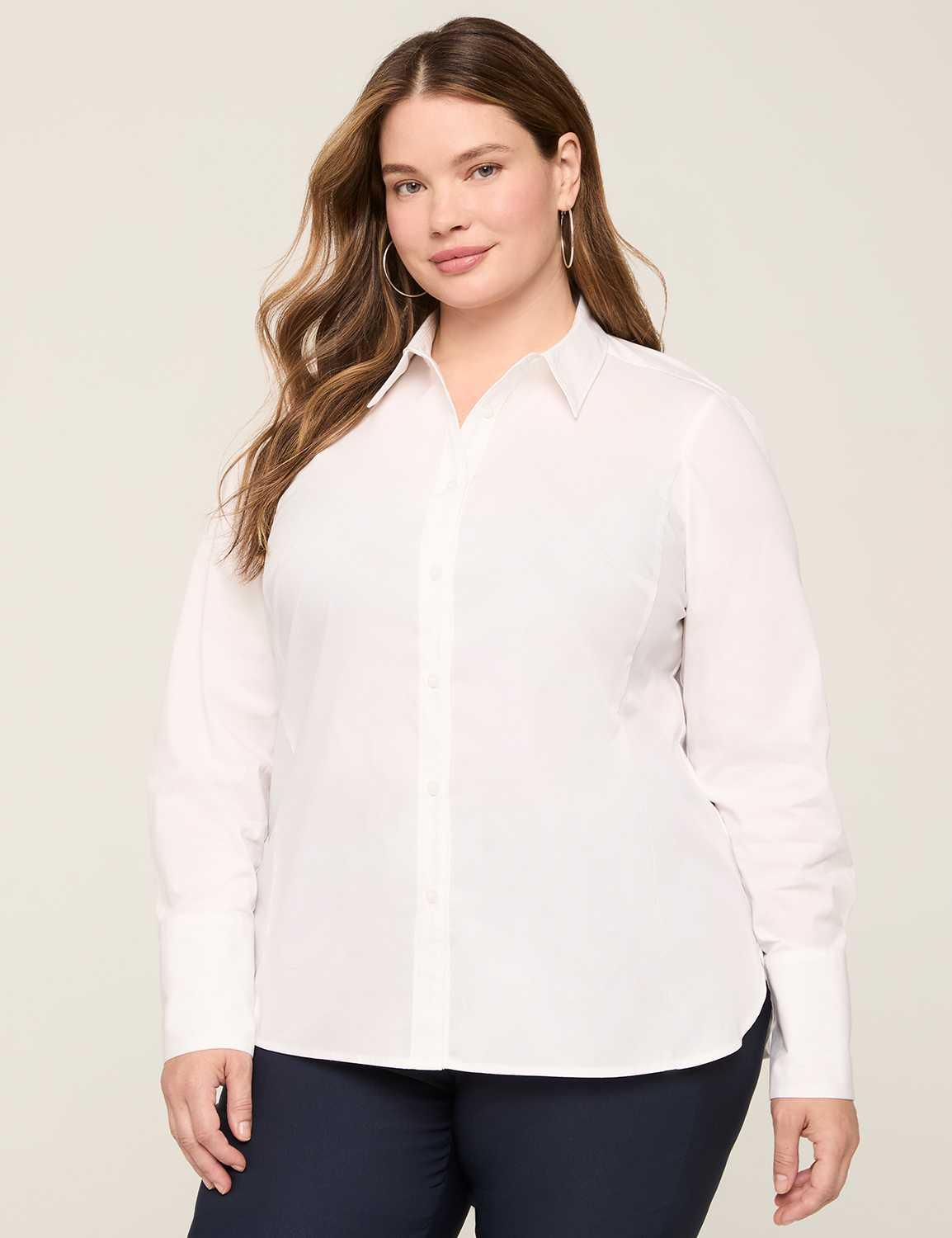 button-front no-peek girlfriend shirt