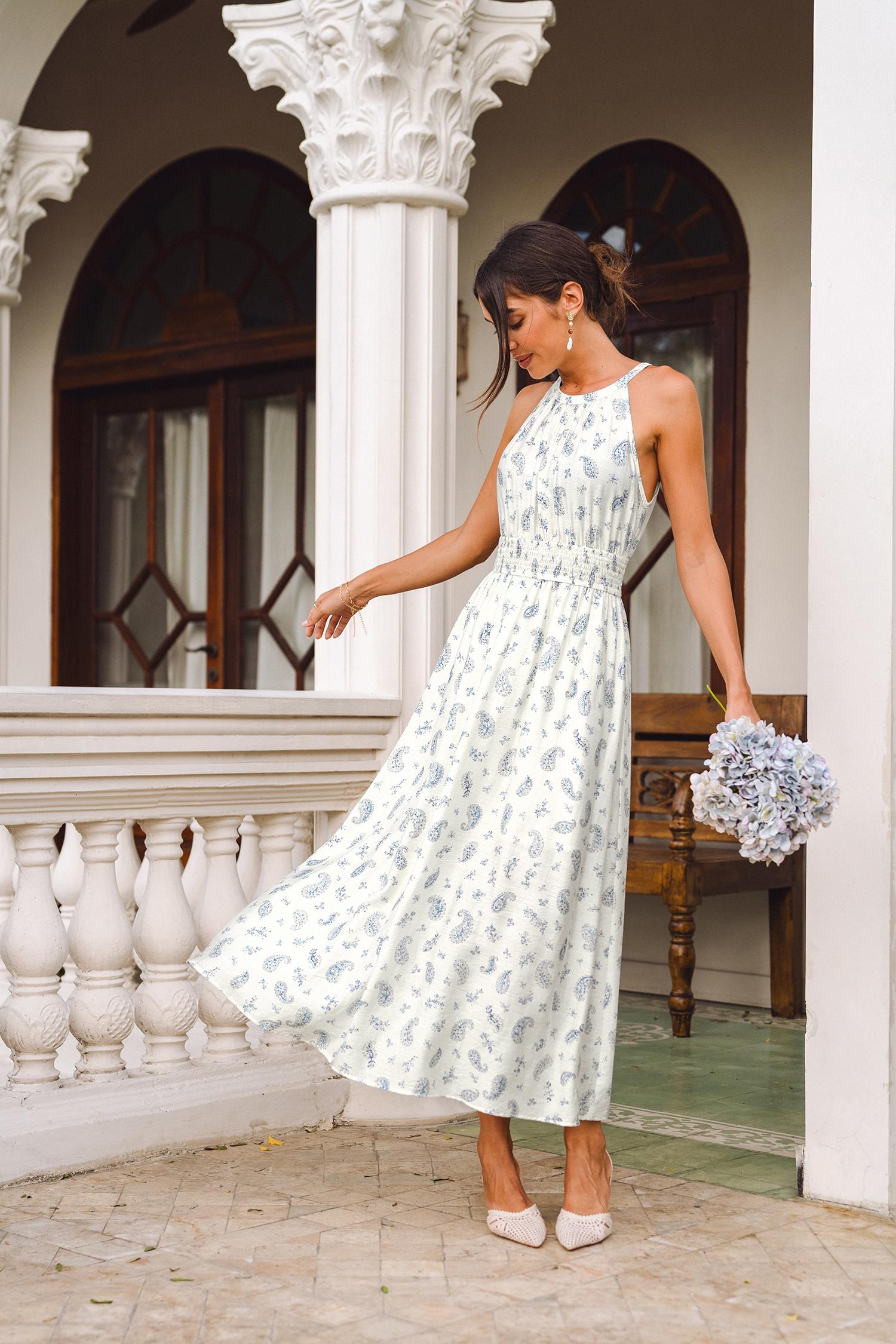 by invitation paisley maxi dress - l