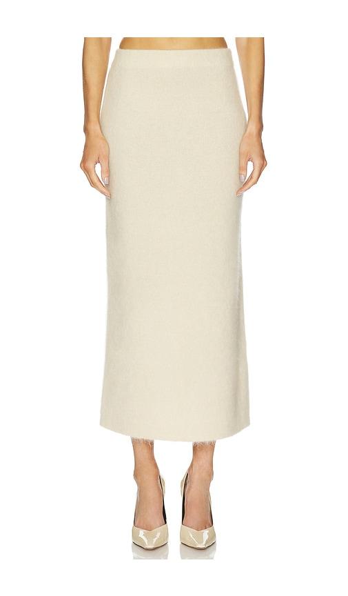 by malene birger estille skirt in cream. - size l (also in xs, s, m)