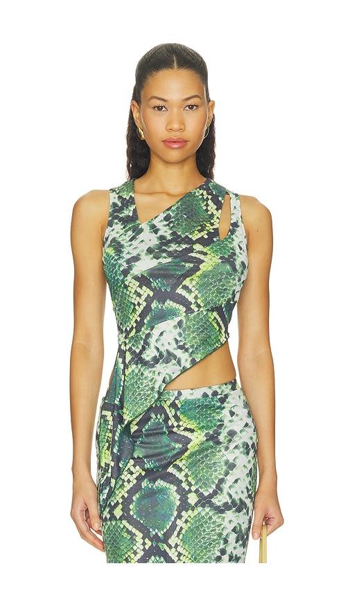 by.dyln christina top in green. - size l (also in xs, s, m)