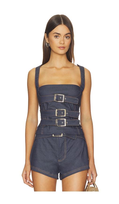 by.dyln cindy top in navy. - size l (also in xs, s, m)