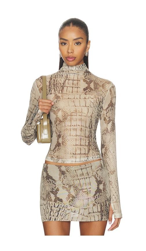 by.dyln ellio top in beige. - size m (also in s, xs)