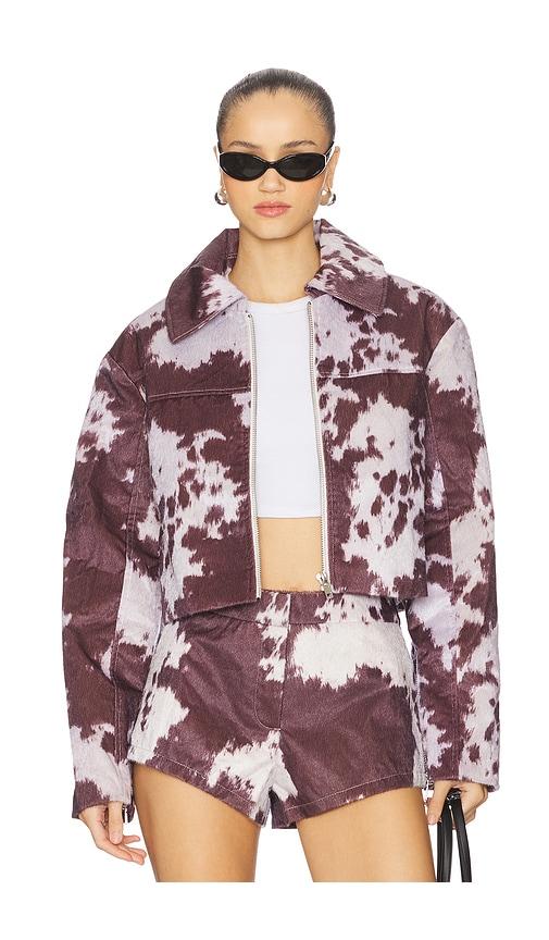 by.dyln helsa jacket in wine,white. - size s (also in xs)