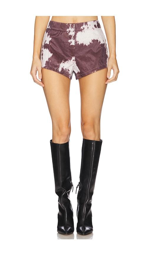 by.dyln helsa micro shorts in wine,white. - size l (also in m, xl, xs, xxl)
