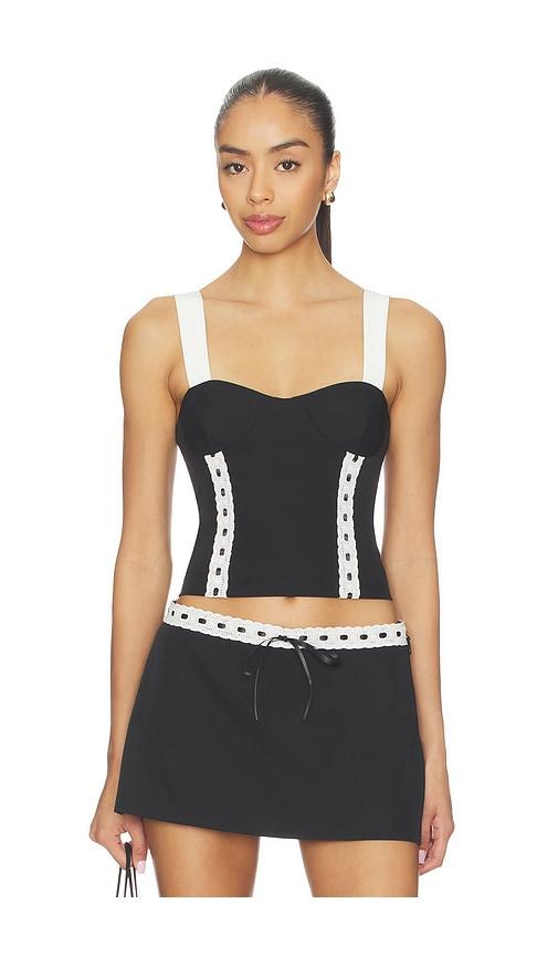 by.dyln juliette top in black. - size l (also in xs, s, m, xl)