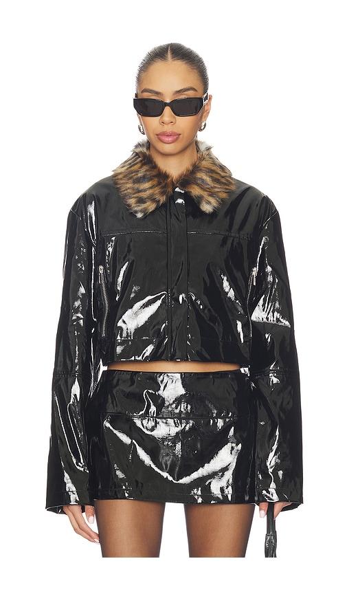 by.dyln lenni cropped jacket in black. - size l (also in s, m, xl)