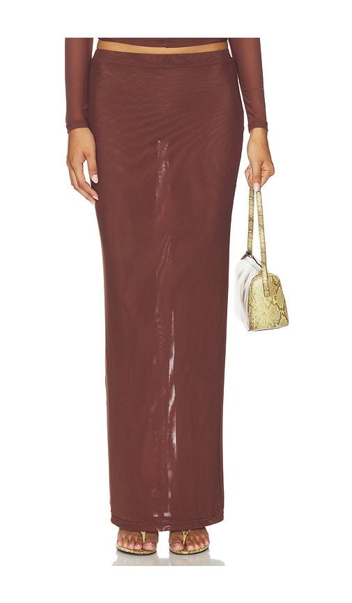 by.dyln maddox skirt in chocolate. - size m (also in s)