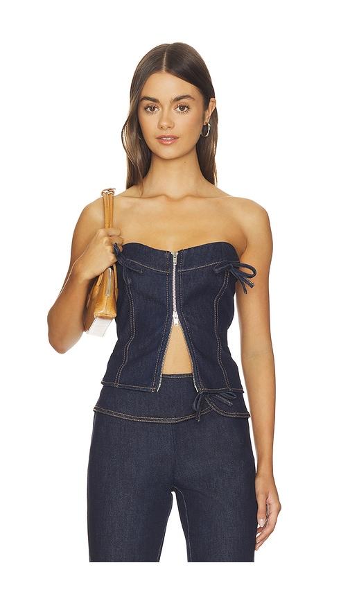 by.dyln valerie top in navy. - size l (also in xs, s, m)
