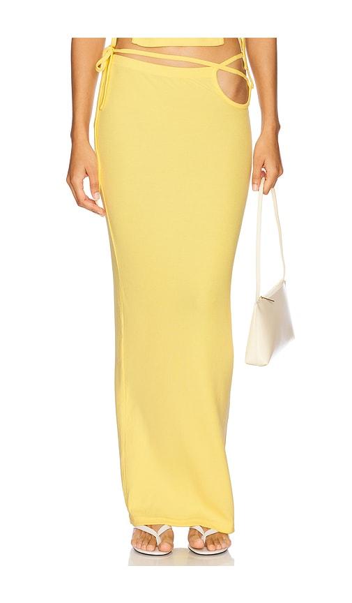 by.dyln x revolve calyssa maxi skirt in yellow. - size m (also in s)
